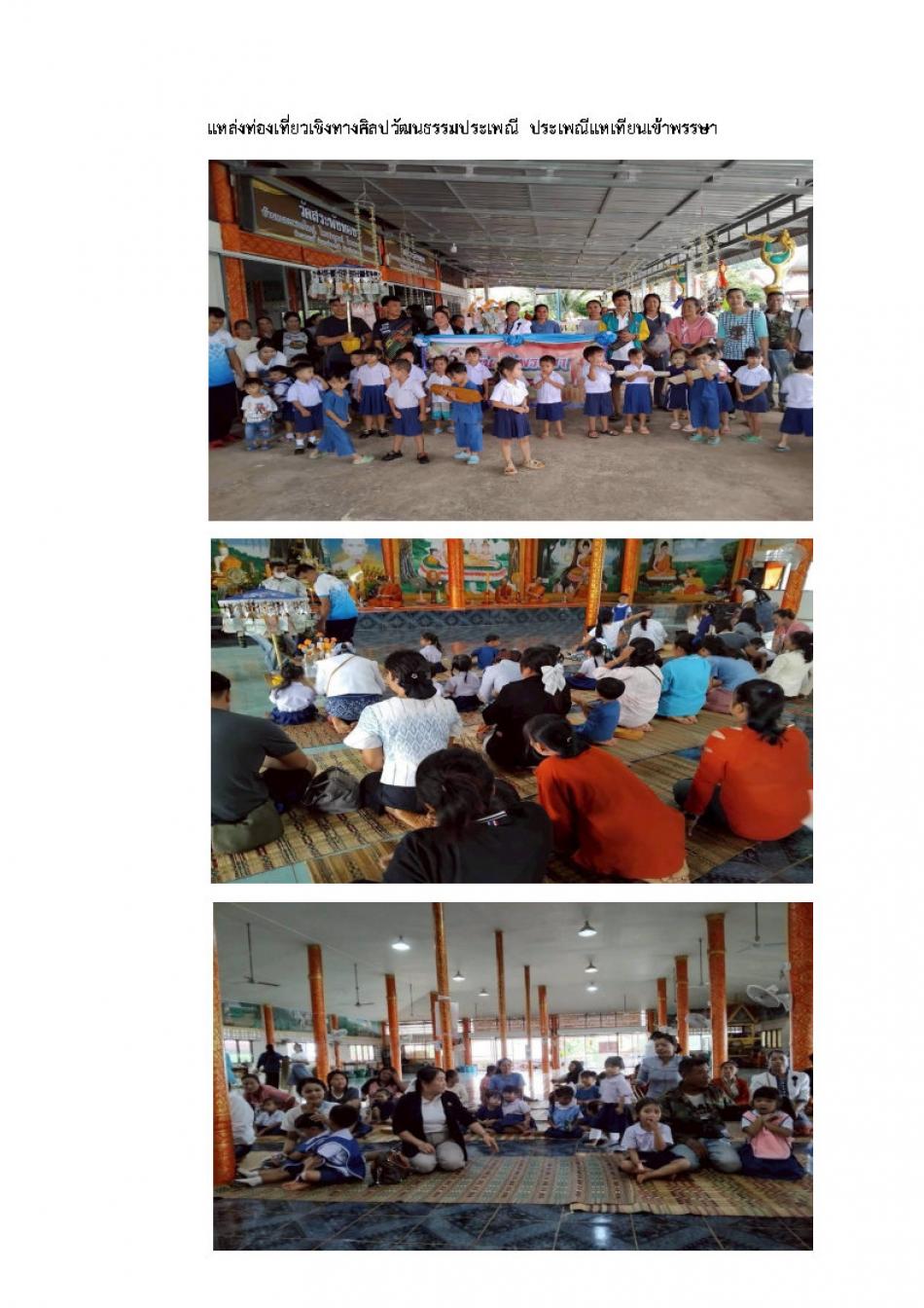 แหล่งท่องเที่ยวเชิงทางศิลปวัฒนธรรมประเพณี  ประเพณีแหเทียนเข้าพรรษา ตำบลนาแต้